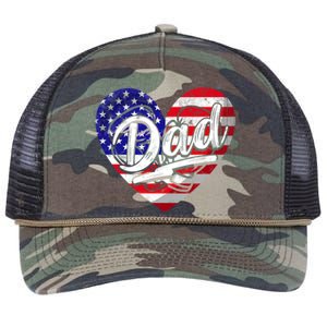 Men Patriotic American Flag Heart Boxing Dad Fathers Day Gift Retro Rope Trucker Hat Cap