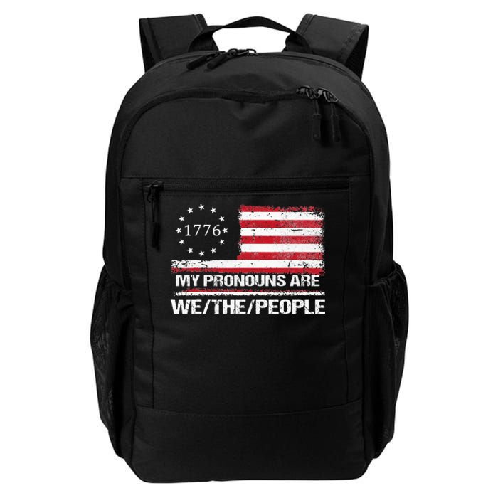 My Pronouns Are We The People American Flag Daily Commute Backpack