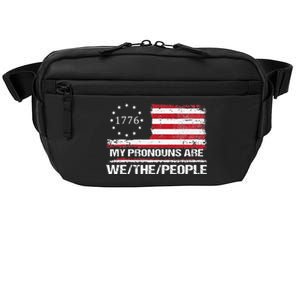 My Pronouns Are We The People American Flag Crossbody Pack