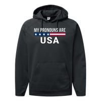 My Pronouns Are USA We The People 1776 USA Flag 4th Of July We The People Performance Fleece Hoodie