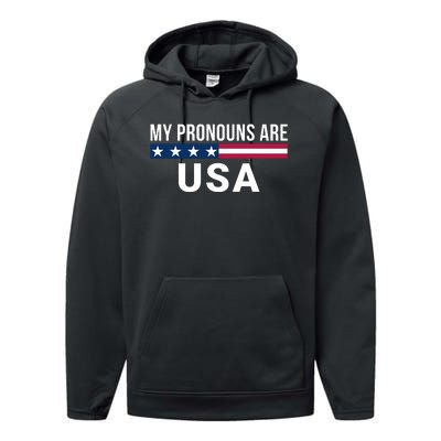 My Pronouns Are USA We The People 1776 USA Flag 4th Of July We The People Performance Fleece Hoodie