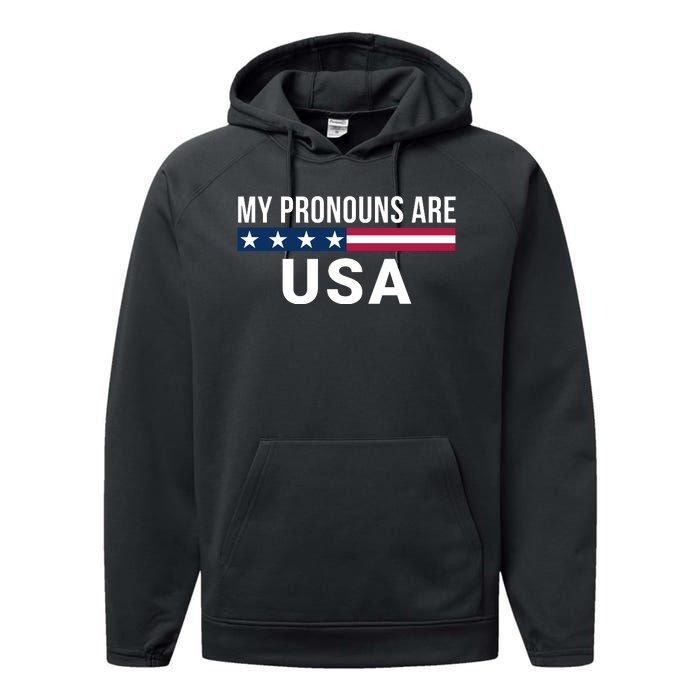 My Pronouns Are USA We The People 1776 USA Flag 4th Of July We The People Performance Fleece Hoodie