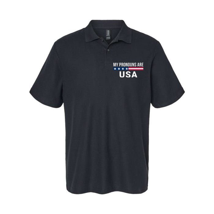 My Pronouns Are USA We The People 1776 USA Flag 4th Of July We The People Softstyle Adult Sport Polo