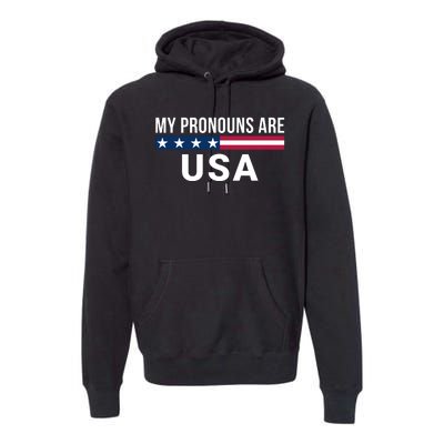 My Pronouns Are USA We The People 1776 USA Flag 4th Of July We The People Premium Hoodie