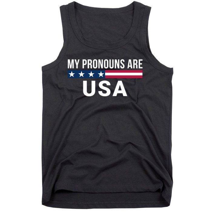 My Pronouns Are USA We The People 1776 USA Flag 4th Of July We The People Tank Top