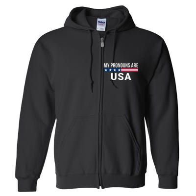 My Pronouns Are USA We The People 1776 USA Flag 4th Of July We The People Full Zip Hoodie