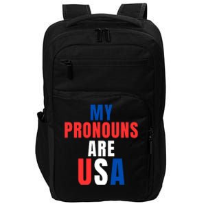 My Pronouns Are USA We The People 4th Of July Men Women We The People 1776 Impact Tech Backpack