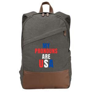 My Pronouns Are USA We The People 4th Of July Men Women We The People 1776 Cotton Canvas Backpack