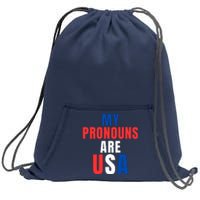 My Pronouns Are USA We The People 4th Of July Men Women We The People 1776 Sweatshirt Cinch Pack Bag