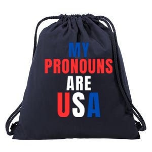 My Pronouns Are USA We The People 4th Of July Men Women We The People 1776 Drawstring Bag