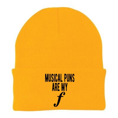 Musical Puns Are My Forte Band Instrument Fun Music Knit Cap Winter Beanie