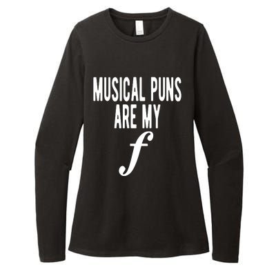 Musical Puns Are My Forte Band Instrument Fun Music Womens CVC Long Sleeve Shirt