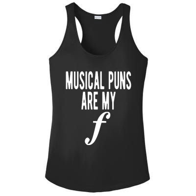 Musical Puns Are My Forte Band Instrument Fun Music Ladies PosiCharge Competitor Racerback Tank