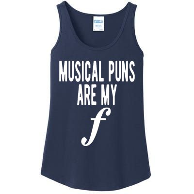 Musical Puns Are My Forte Band Instrument Fun Music Ladies Essential Tank