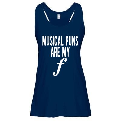 Musical Puns Are My Forte Band Instrument Fun Music Ladies Essential Flowy Tank