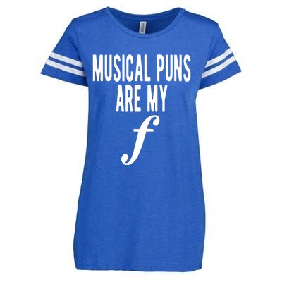 Musical Puns Are My Forte Band Instrument Fun Music Enza Ladies Jersey Football T-Shirt