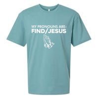 My Pronouns Are Find Jesus Christian Funny  Sueded Cloud Jersey T-Shirt