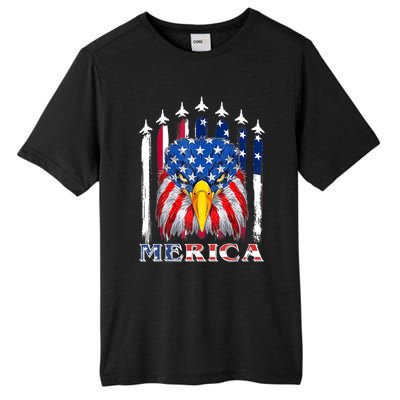 Merica Patriotic American Bald Eagle Funny 4th Of July Tall Fusion ChromaSoft Performance T-Shirt