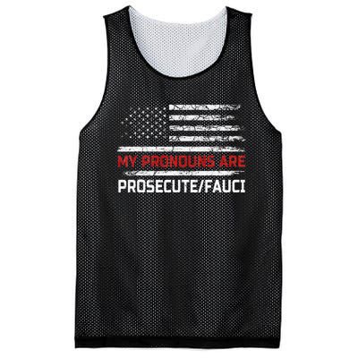 My Pronouns Are Prosecute Fauci US Flag Funny Political Meme  Mesh Reversible Basketball Jersey Tank