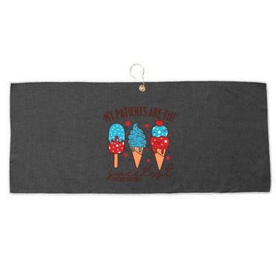 My Patients Are The Sweetest Mother Unit 4th Of July Gift Large Microfiber Waffle Golf Towel