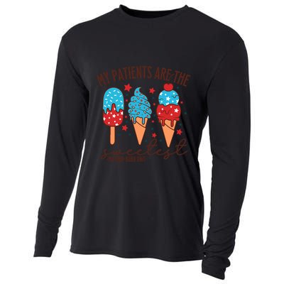 My Patients Are The Sweetest Mother Unit 4th Of July Gift Cooling Performance Long Sleeve Crew