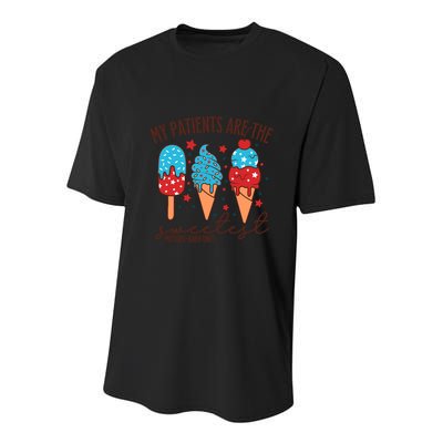 My Patients Are The Sweetest Mother Unit 4th Of July Gift Youth Performance Sprint T-Shirt