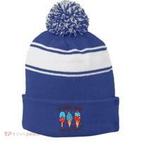 My Patients Are The Sweetest Mother Unit 4th Of July Gift Stripe Pom Pom Beanie