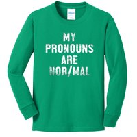 My Pronouns Are Normal Funny Gift For Guys Kids Long Sleeve Shirt