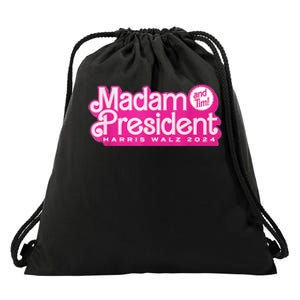 Madam President (And Tim!) Kamala Harris & Tim Walz Drawstring Bag