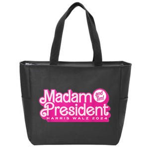 Madam President (And Tim!) Kamala Harris & Tim Walz Zip Tote Bag