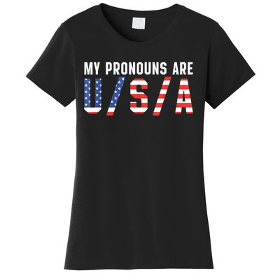 My Pronouns Are Usa Apparel Women's T-Shirt