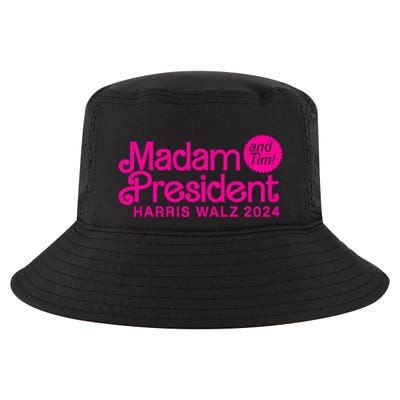 Madam President And Tim Harris And Tim Walz 2024 Funny Gift Cool Comfort Performance Bucket Hat