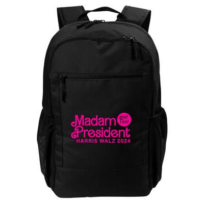 Madam President And Tim Harris And Tim Walz 2024 Funny Gift Backpack