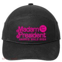Madam President And Tim Harris And Tim Walz 2024 Funny Gift 7-Panel Snapback Hat