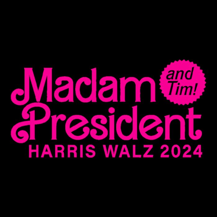 Madam President And Tim Harris And Tim Walz 2024 Funny Gift Short Acrylic Beanie