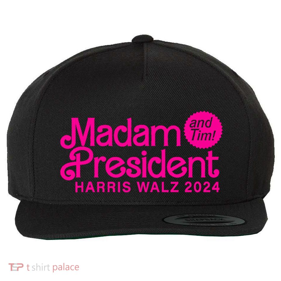 Madam President And Tim Harris And Tim Walz 2024 Funny Gift Wool Snapback Cap