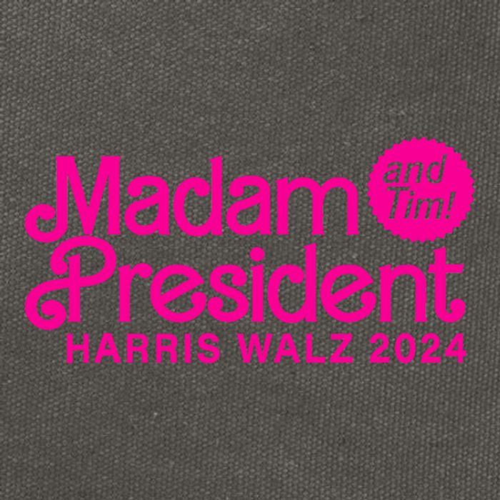 Madam President And Tim Harris And Tim Walz 2024 Funny Gift Cotton Canvas Backpack