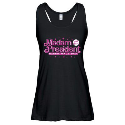 Madam President And Tim : Kamala Harris And Tim Walz 2024 Ladies Essential Flowy Tank