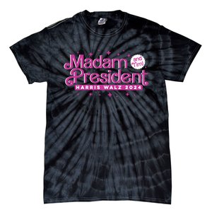 Madam President And Tim : Kamala Harris And Tim Walz 2024 Tie-Dye T-Shirt