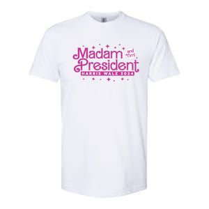 Madam President And Tim : Kamala Harris And Tim Walz 2024 Softstyle CVC T-Shirt