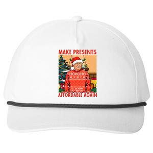 Make Presents Affordable Again Funny Trump Christmas Xmas Pj Snapback Five-Panel Rope Hat