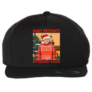 Make Presents Affordable Again Funny Trump Christmas Xmas Pj Wool Snapback Cap