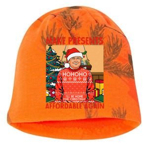 Make Presents Affordable Again Funny Trump Christmas Xmas Pj Kati - Camo Knit Beanie