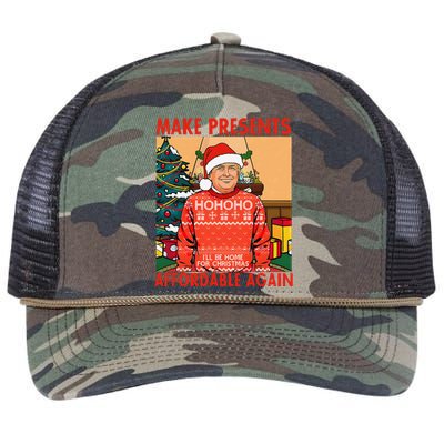 Make Presents Affordable Again Funny Trump Christmas Xmas Pj Retro Rope Trucker Hat Cap