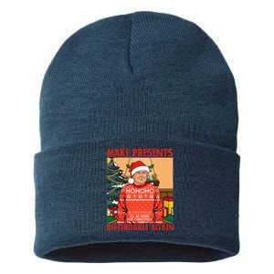 Make Presents Affordable Again Funny Trump Christmas Xmas Pj Sustainable Knit Beanie