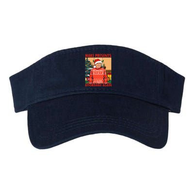 Make Presents Affordable Again Funny Trump Christmas Xmas Pj Valucap Bio-Washed Visor