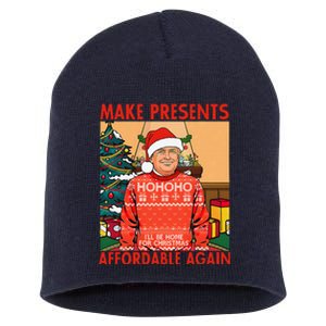 Make Presents Affordable Again Funny Trump Christmas Xmas Pj Short Acrylic Beanie