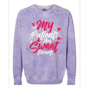 My Patients Are Sweet Hearts Doctors And Nurses Gift Colorblast Crewneck Sweatshirt