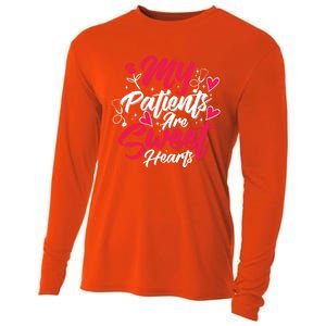 My Patients Are Sweet Hearts Doctors And Nurses Gift Cooling Performance Long Sleeve Crew