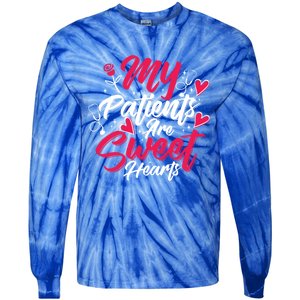 My Patients Are Sweet Hearts Doctors And Nurses Gift Tie-Dye Long Sleeve Shirt